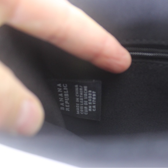 Vintage Studded Black Suede Leather Clutch Purse with Silver Studs Small Evening - Picture 6 of 7